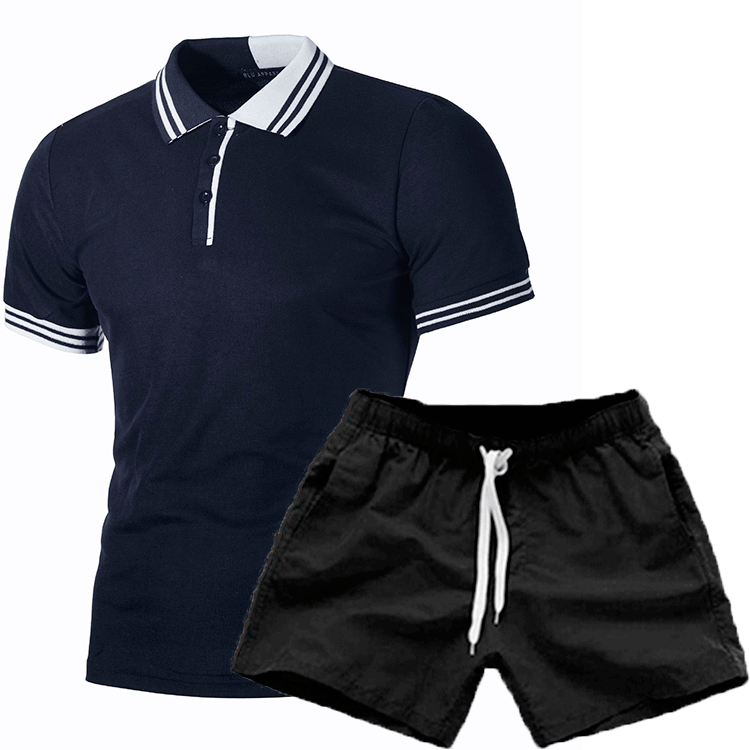 Ensemble polo pour hommes et shorts avec design tendance et confort fonctionnel Chic und Stil