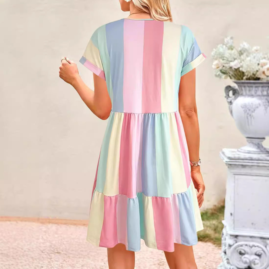 Robe évasée à volants pour dames Chic und Stil