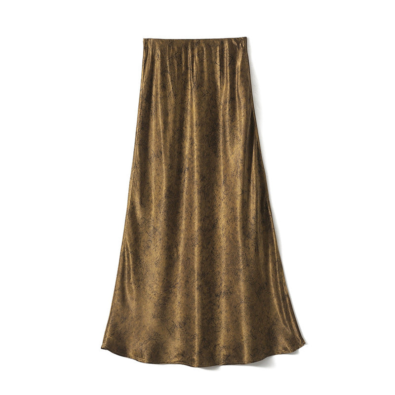 Jupe maxi satin élégante pour femmes Chic und Stil