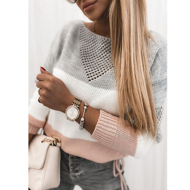 Pull-over et tricot de transition pour femmes avec coupe décontractée et blocs de couleur stylés Chic und Stil