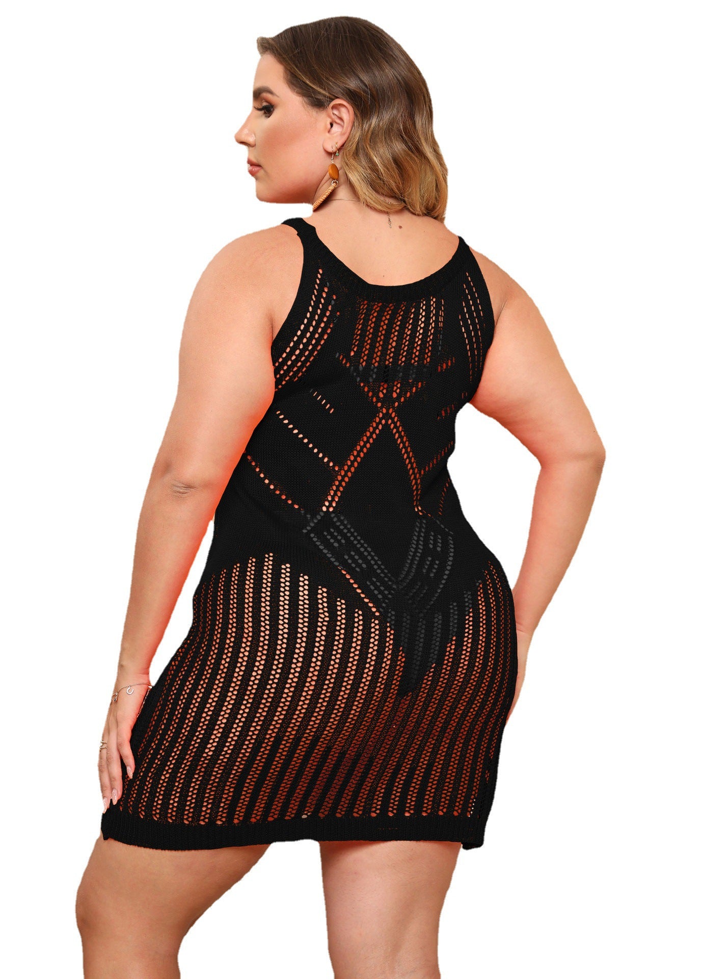 Dames robe de plage tricotée ouverte élégante Chic und Stil