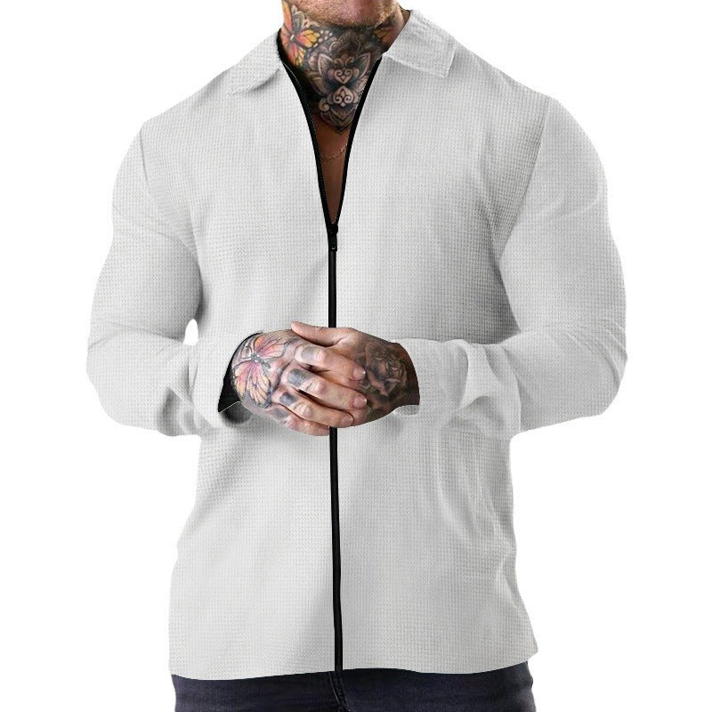 Veste à zip fonctionnelle pour hommes en matériau de haute qualité avec design structuré Chic und Stil