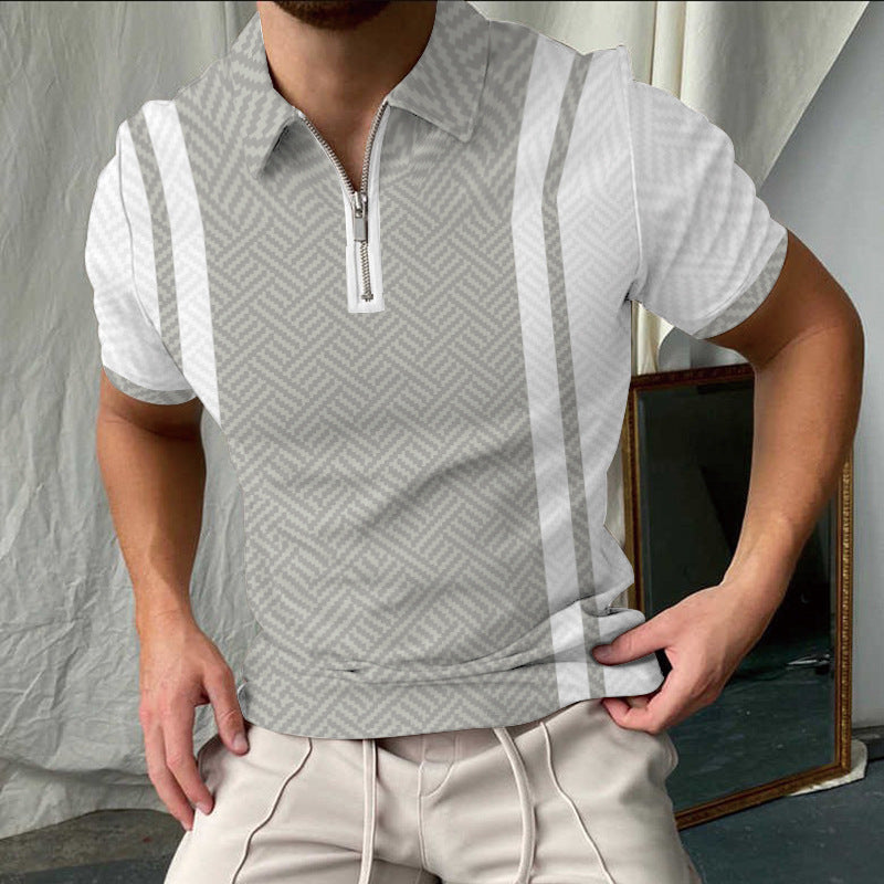 Polo-shirt à manches courtes à carreaux élégant pour hommes Chic und Stil