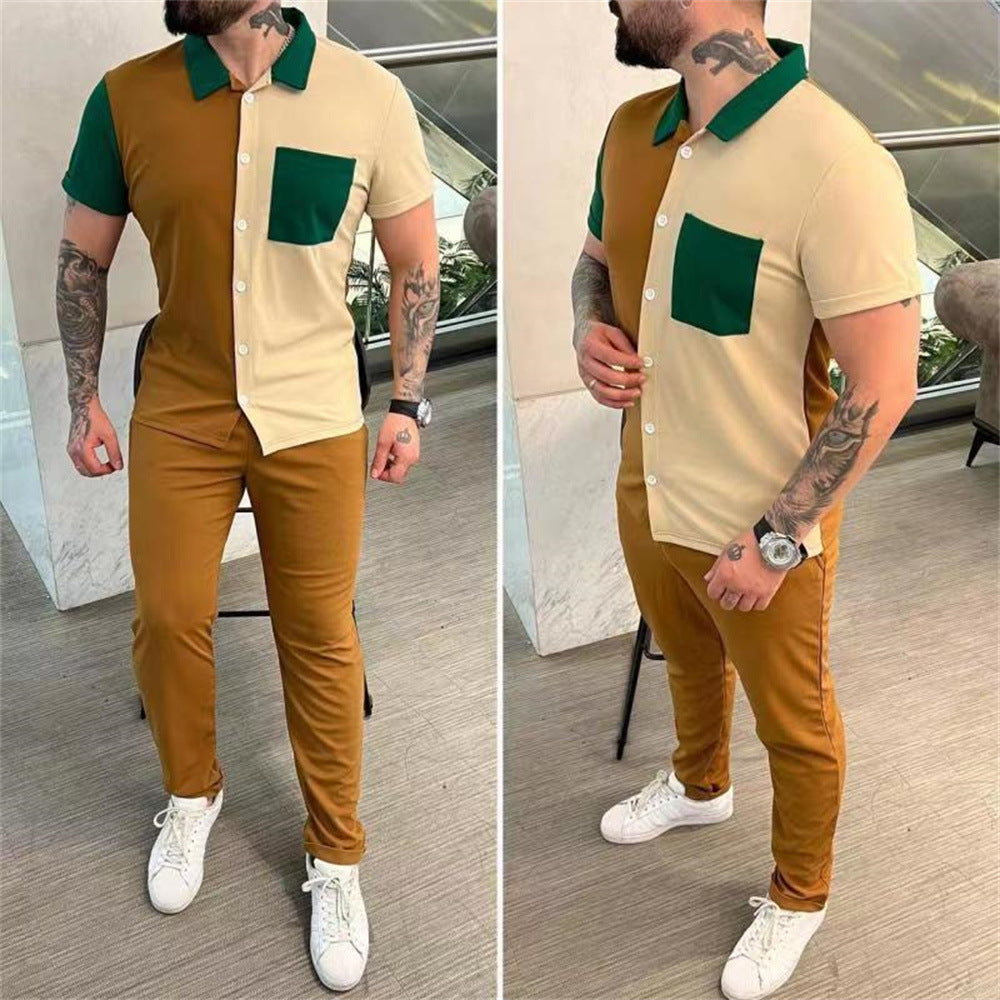 Homme tenue décontractée colorblock Chic und Stil