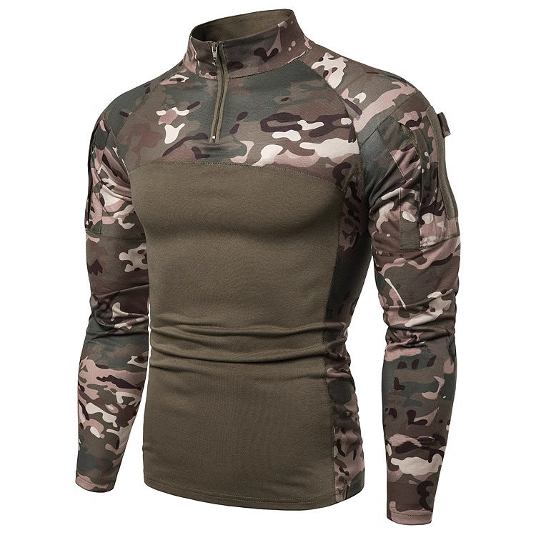Pull fonctionnel pour hommes avec zip partiel et design camouflage moderne Chic und Stil