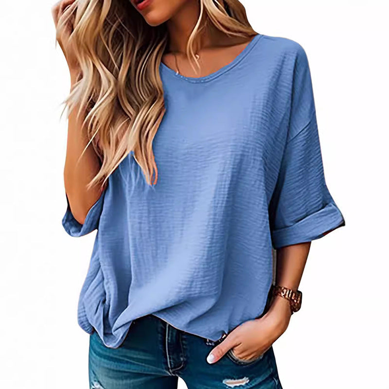 T-shirt oversize décontracté pour femmes avec texture Chic und Stil