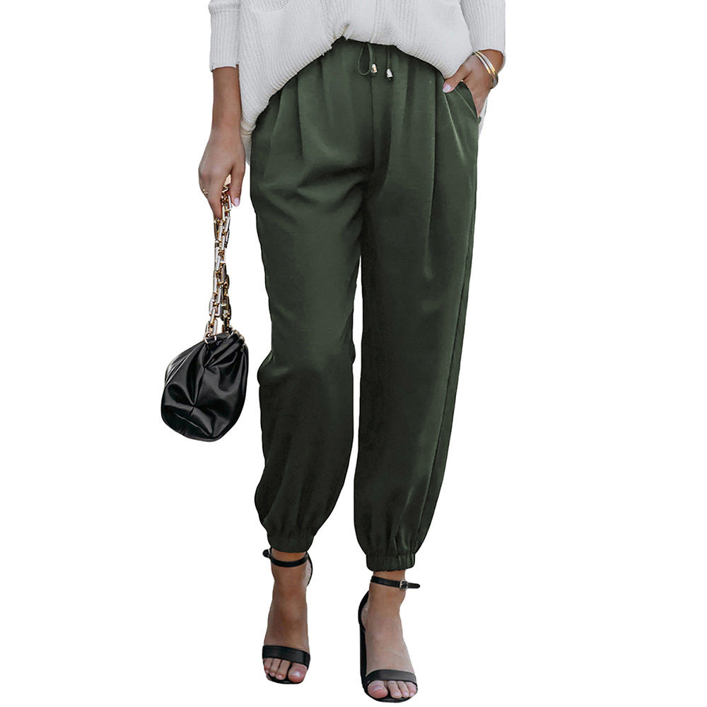 Pantalon de jogging léger pour dames avec taille élastique et poches pratiques Chic und Stil