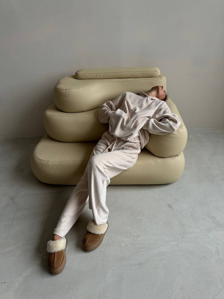 Dames Ensemble de Hoodie Premium Confortable et Pantalon Ample Chic und Stil