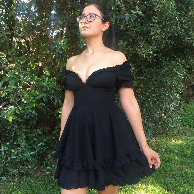 Robe femme décolletée à volants Chic und Stil