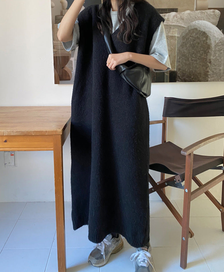 Robe maxi en tricot confortable Chic und Stil pour femmes