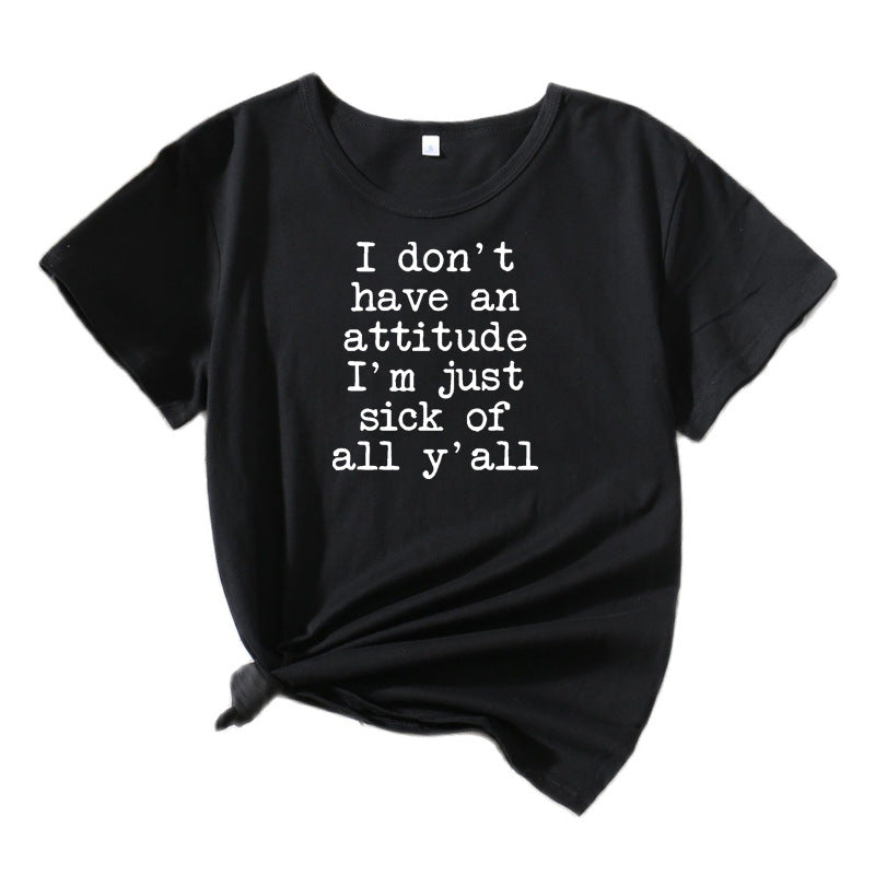 T-shirt attitude statement détendu pour femmes Chic und Stil