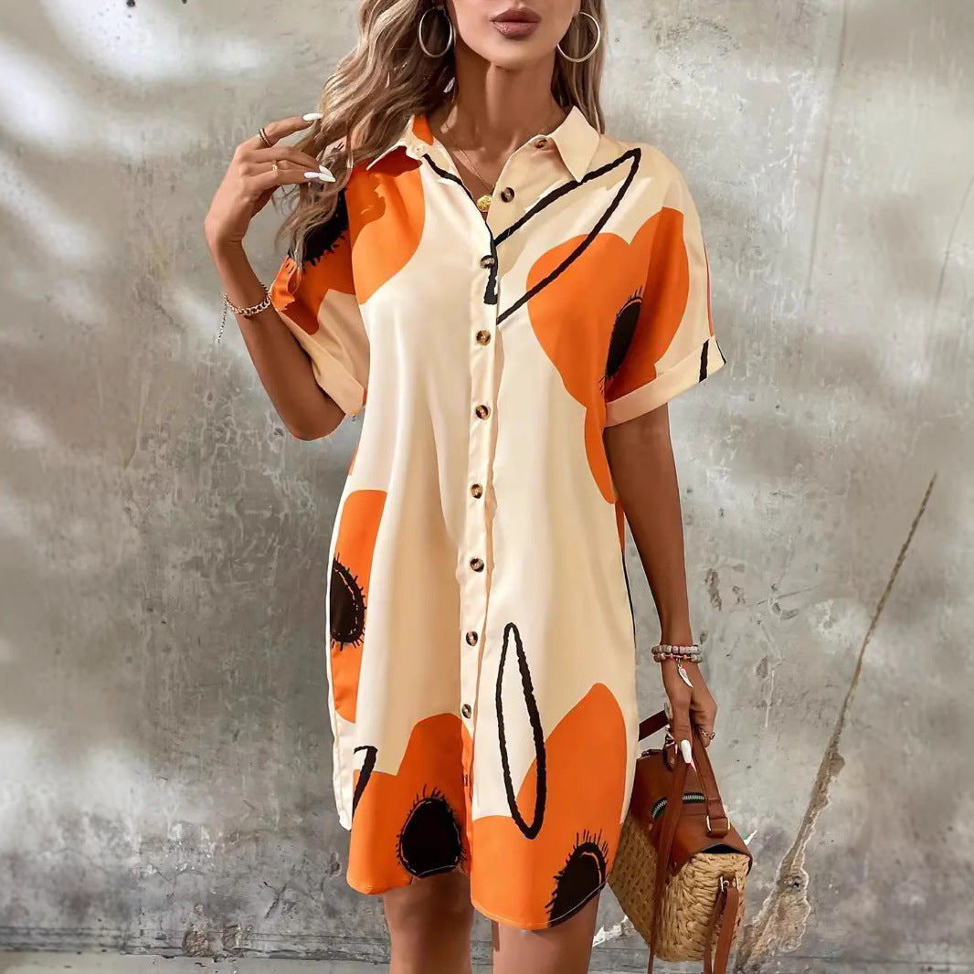 Robe shift à fleurs pour femmes Chic und Stil
