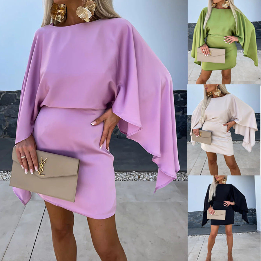 Robe mini élégante pour femmes avec coupe fluide et manches statement Chic und Stil