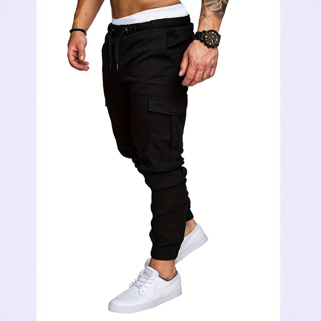 Pantalon de jogging cargo pour hommes avec poches latérales pratiques et taille élastique Chic und Stil