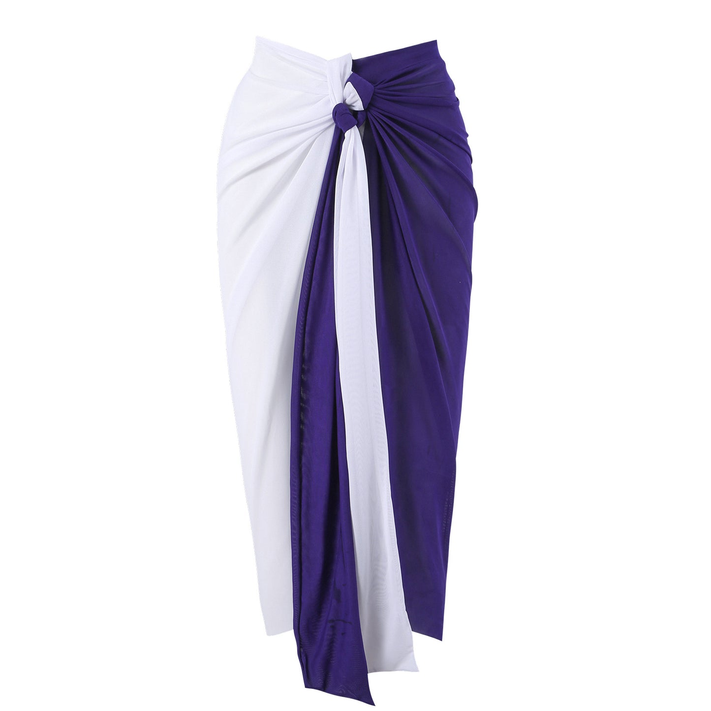 Maillot de bain une pièce pour femmes avec jupe enroulée élégante et schéma de couleurs contrastées Chic und Stil