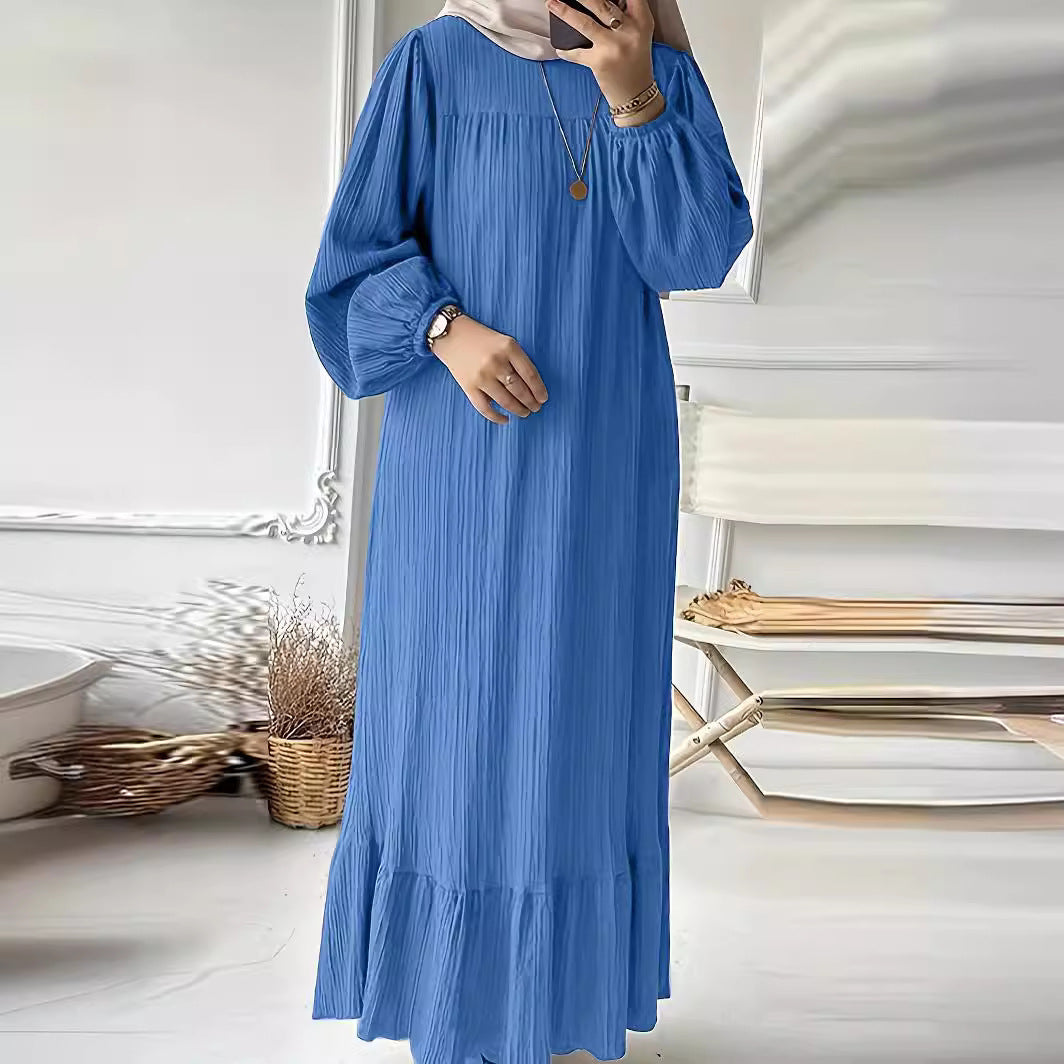 Robe maxi pour dames en mélange de coton léger Chic und Stil