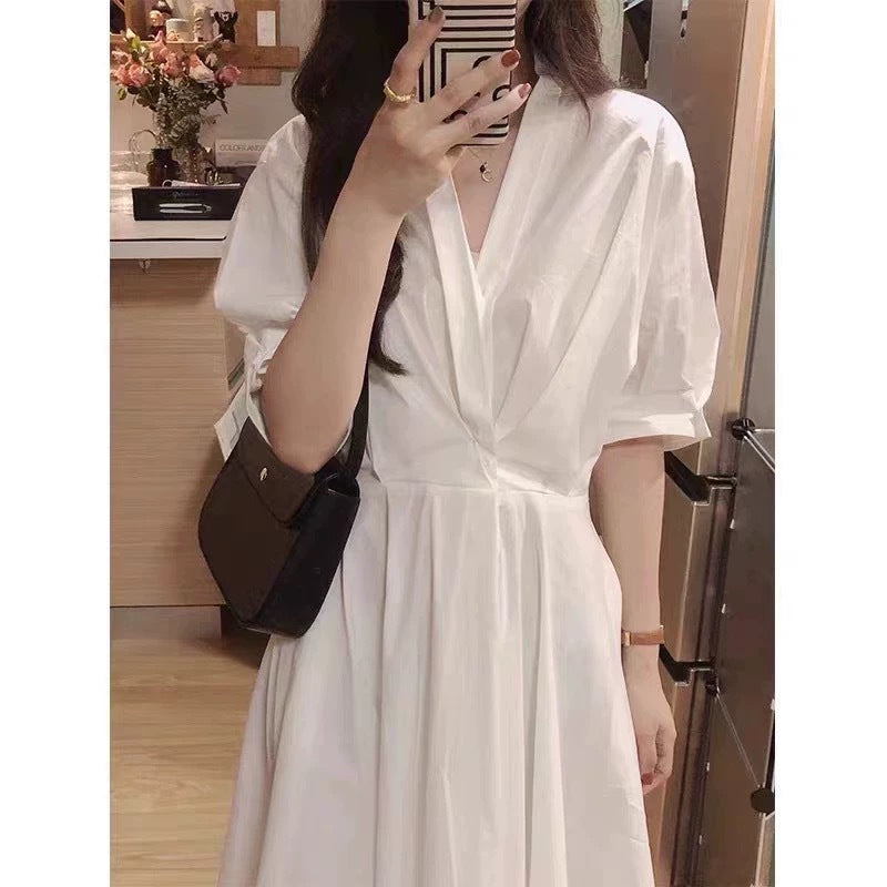 Robe Midi Popeline Élégante pour Femmes Chic und Stil