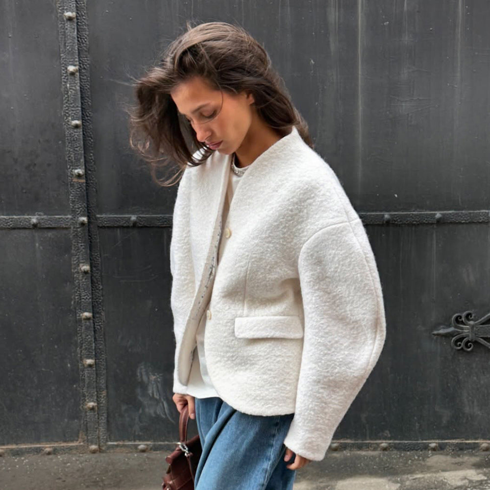 Dames Chic Veste Blazer Oversize Chic und Stil