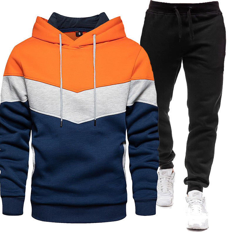 Sporty hoodie set for men and chic jogger pants