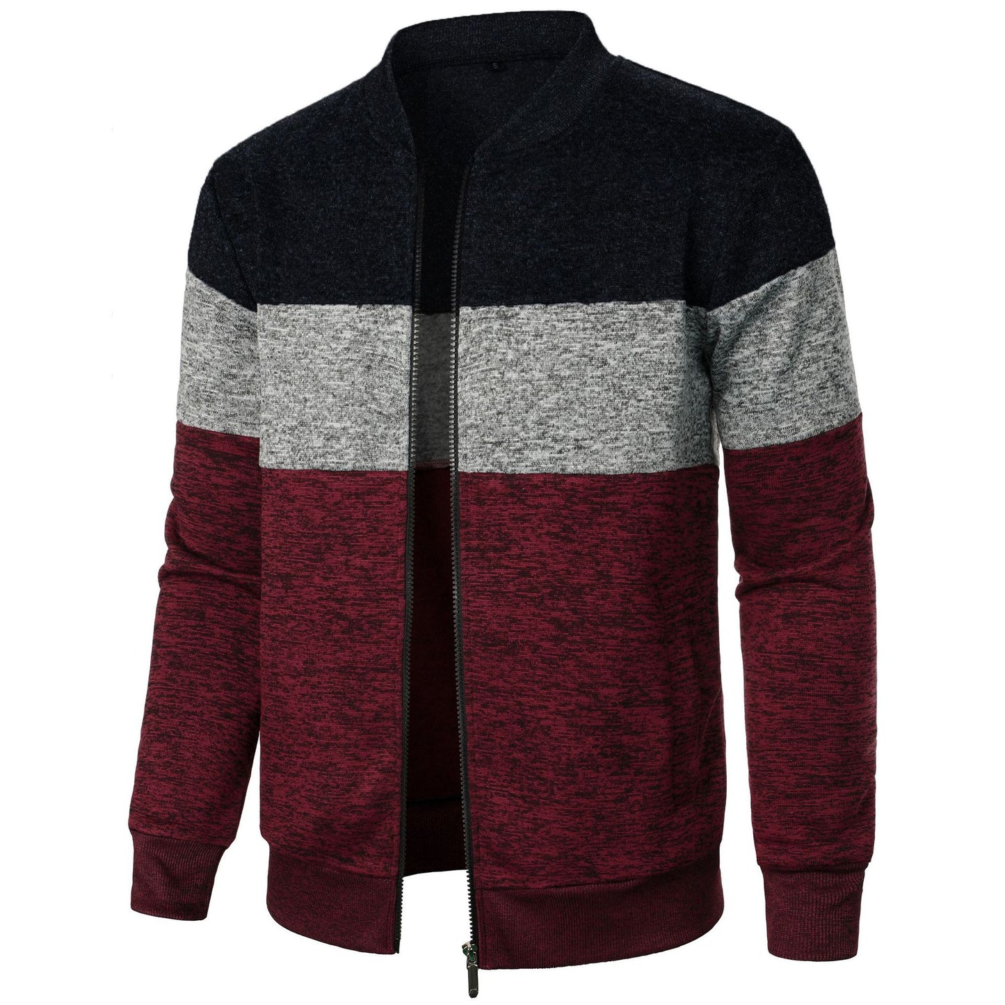 Veste de sport pour hommes avec motif de rayures modernes et finition élastique Chic und Stil