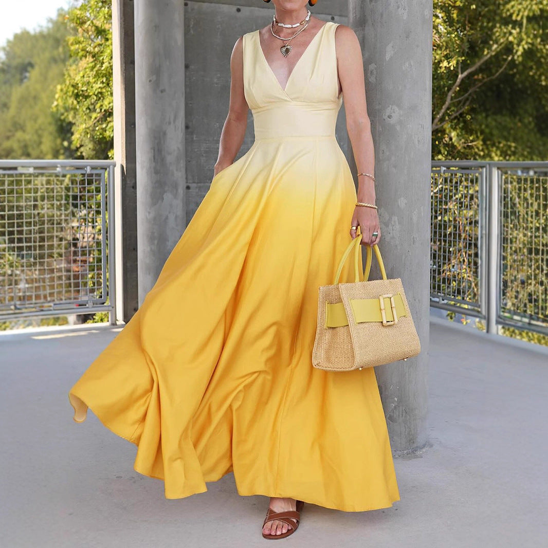 Robe maxi évasée élégante pour femmes Chic und Stil