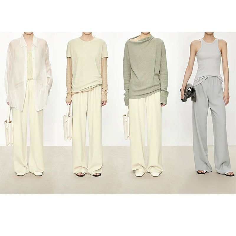 Pantalons larges à jambe large pour femmes Chic und Stil