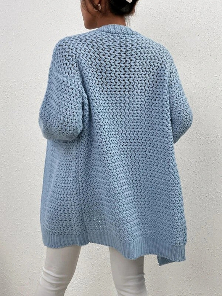 Veste en tricot pour femmes avec coupe ouverte et motif texturé luxueux Chic und Stil