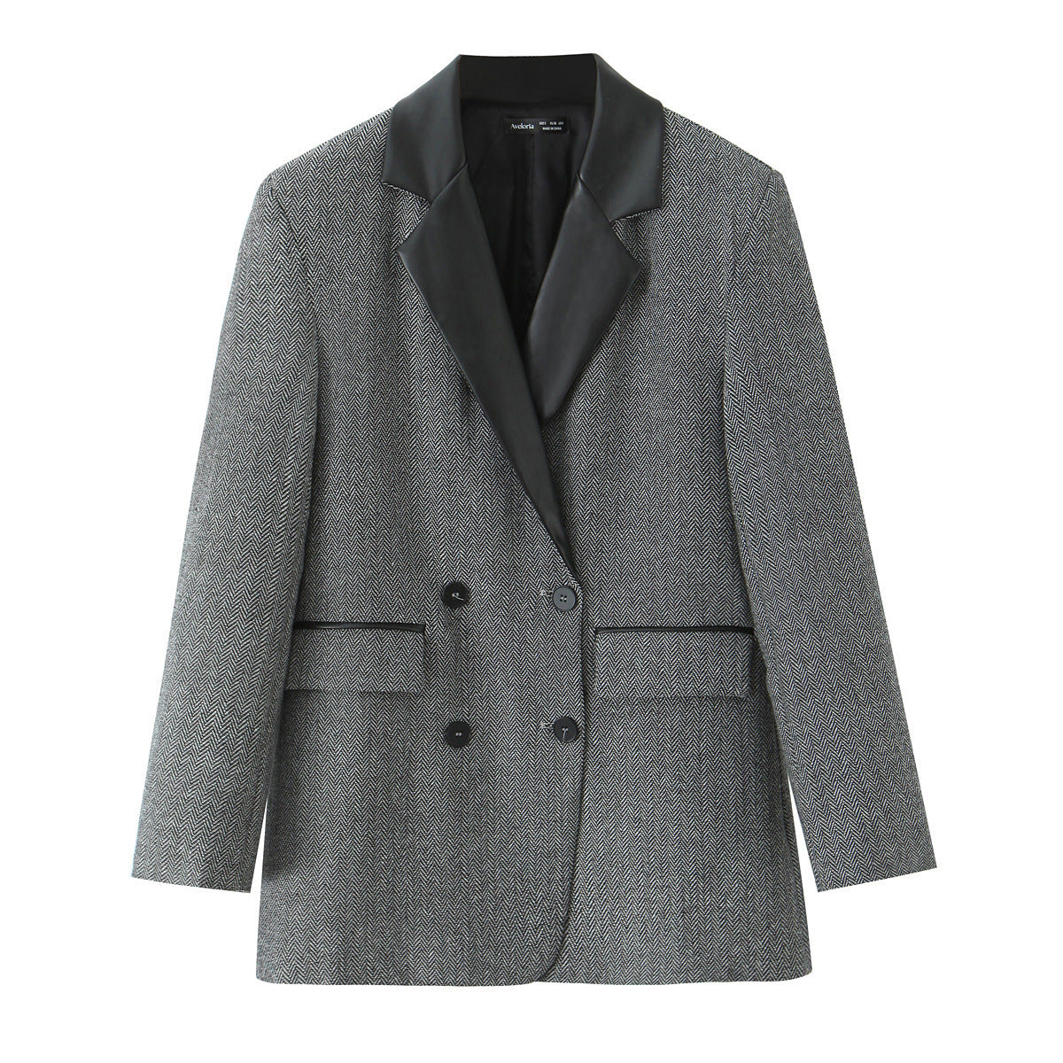 Blazer mode femme avec double rangée de boutons et élégant revers Chic und Stil