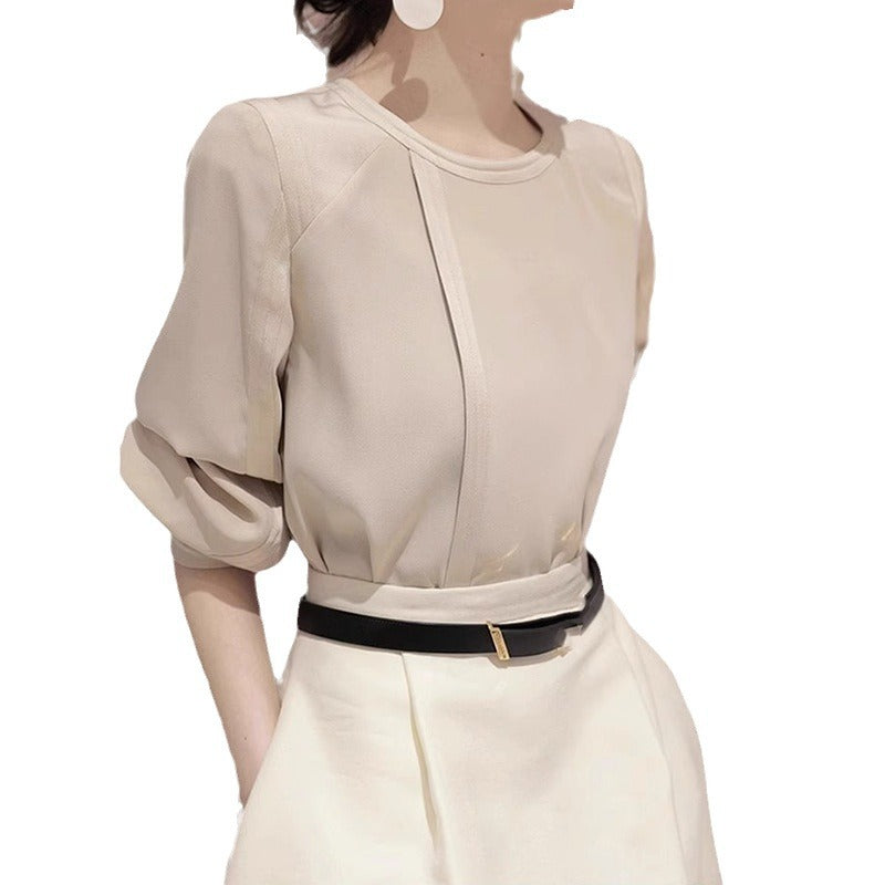 Top habillé à manches bouffantes pour femmes Chic und Stil