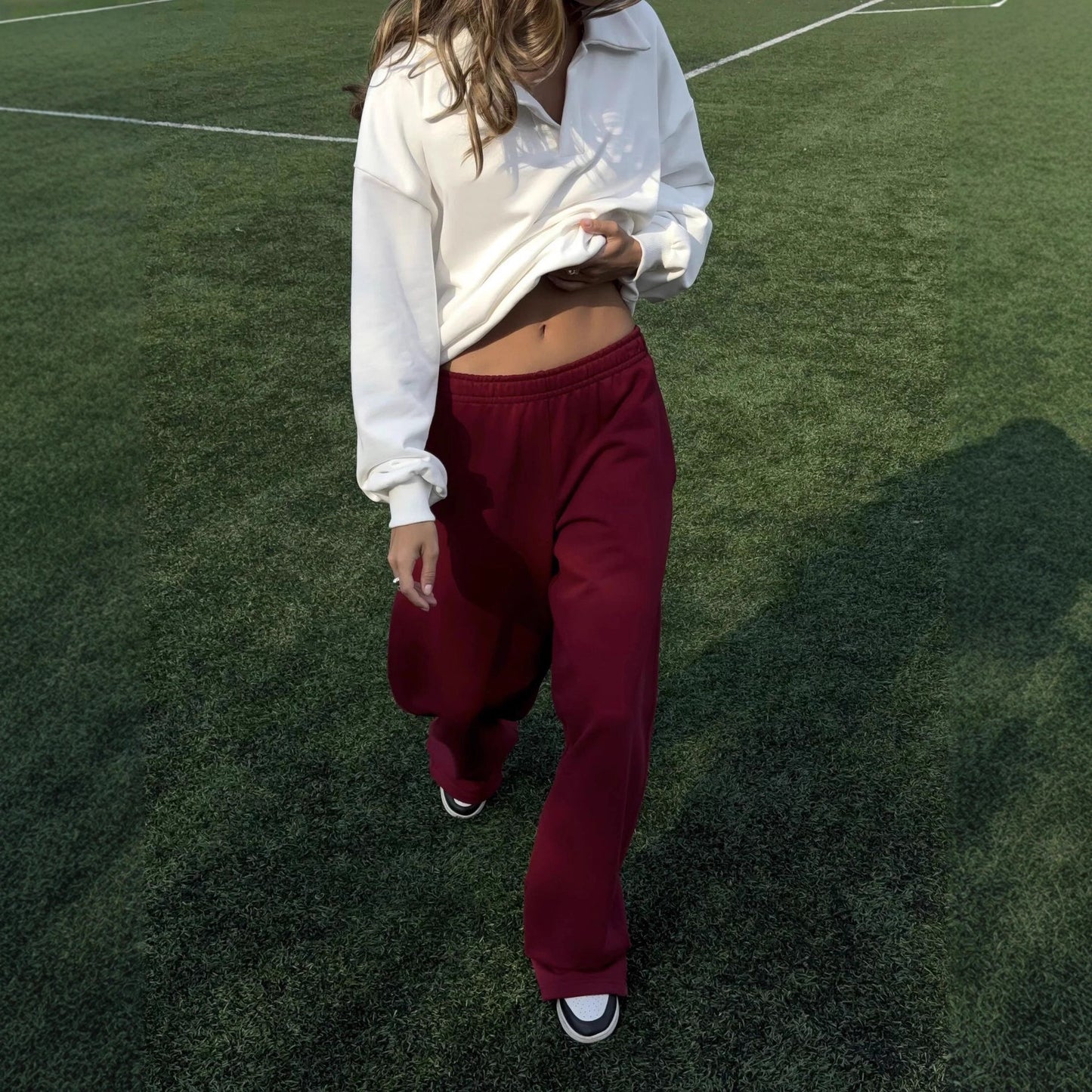 Chic und Stil women's casual polo and wide-leg pants set