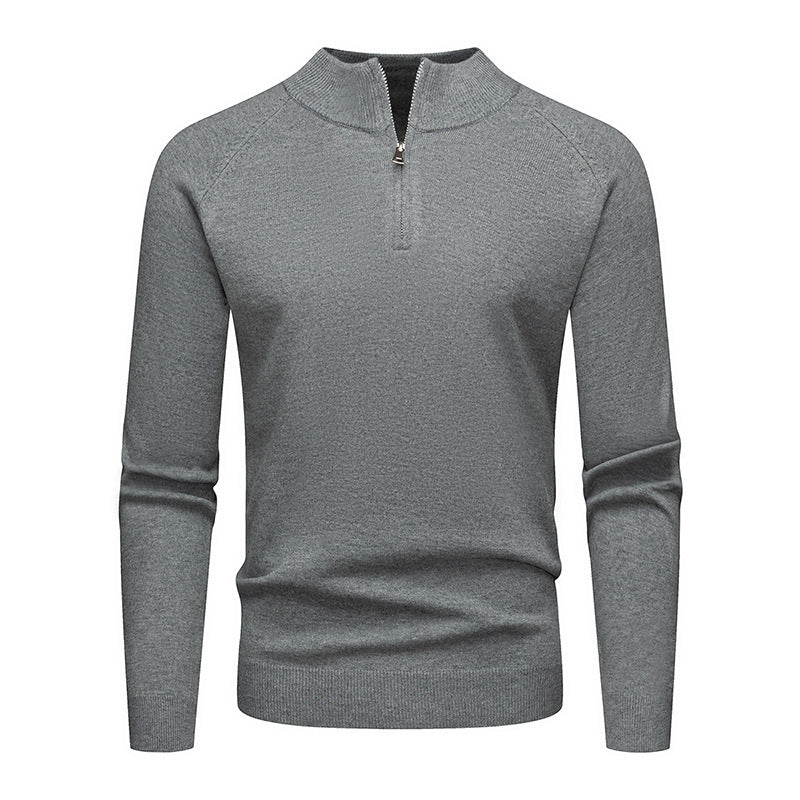 Pull mode pour hommes avec une courte fermeture éclair Chic und Stil