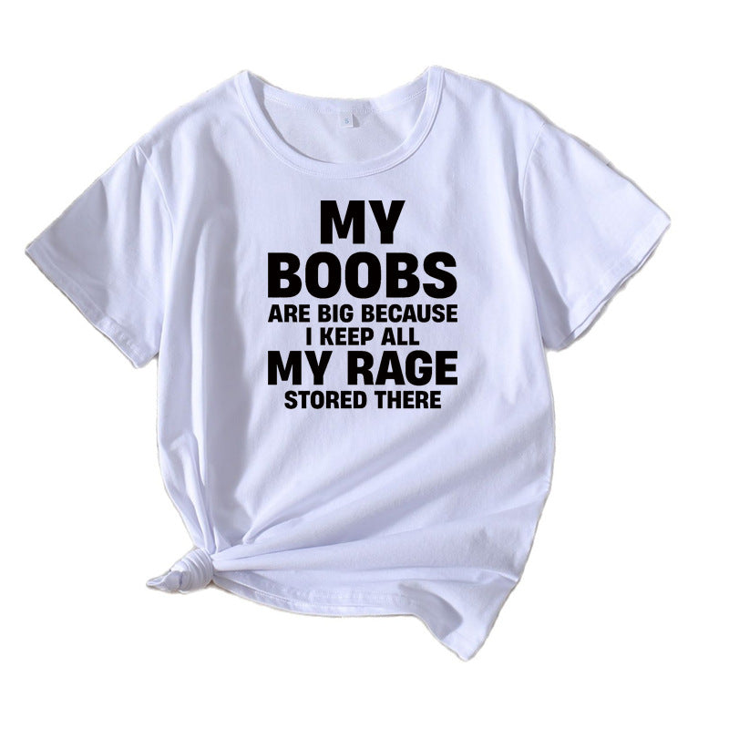 Damen Auffälliges Statement Grafik T-Shirt Chic und Stil