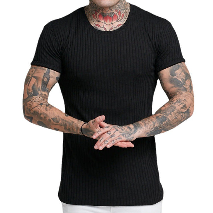 T-shirt ajusté en rib pour homme Chic und Stil
