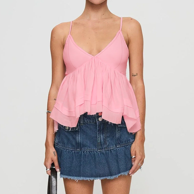 Blouse peplum élégante évasée pour femmes Chic und Stil