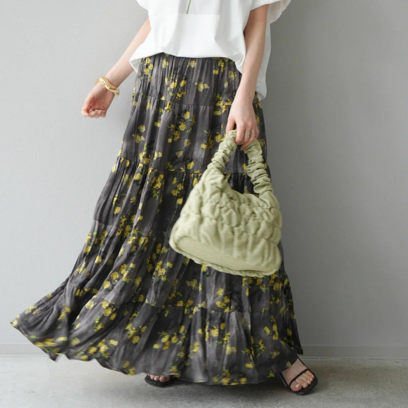 Femmes Jupes Maxi Fleur Chic und Stil