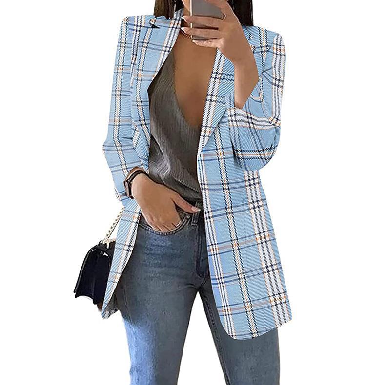 Blazers à carreaux pour femmes avec une coupe moderne et des détails décontractés Chic und Stil