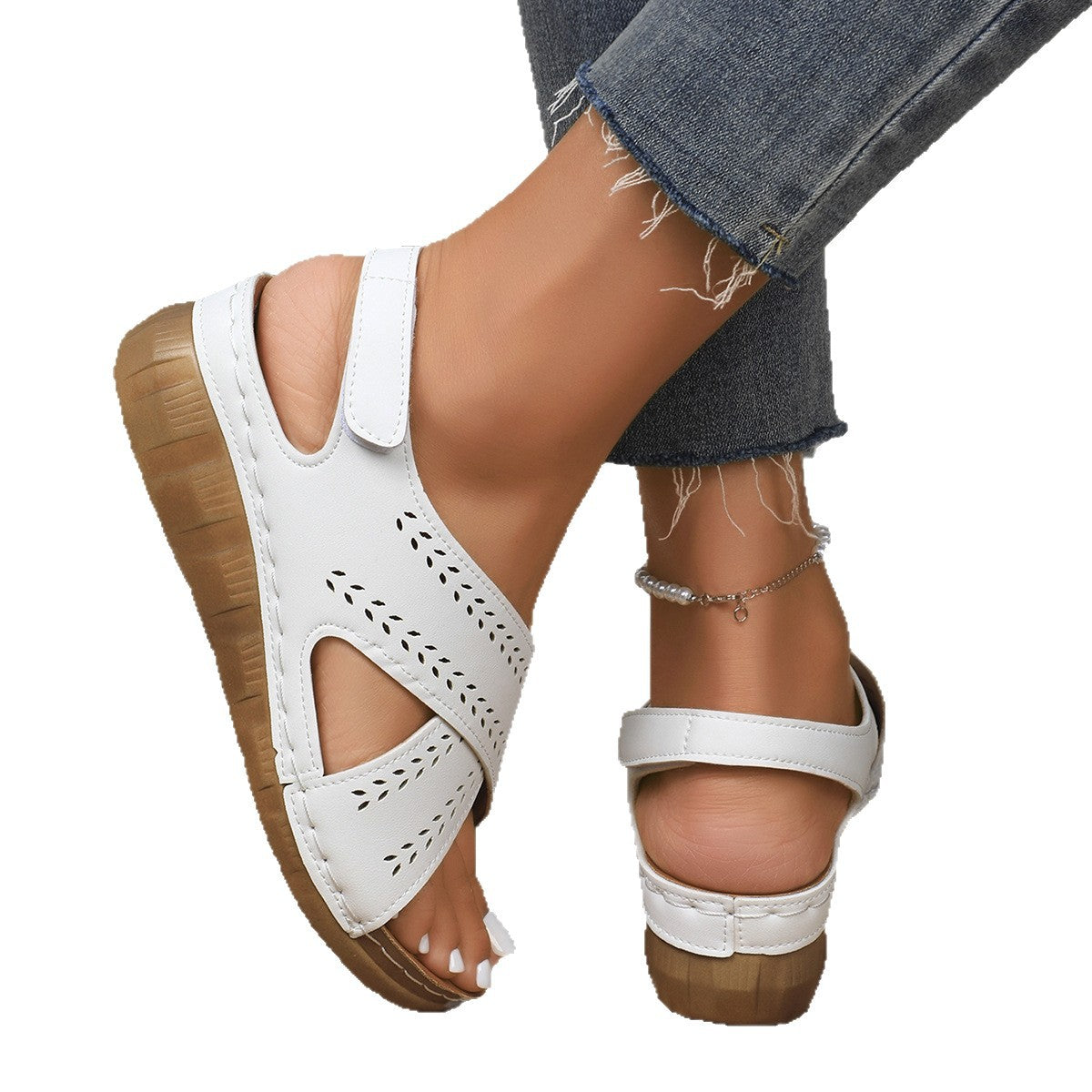 Sandales confortables pour femmes avec lacets respirants Chic und Stil