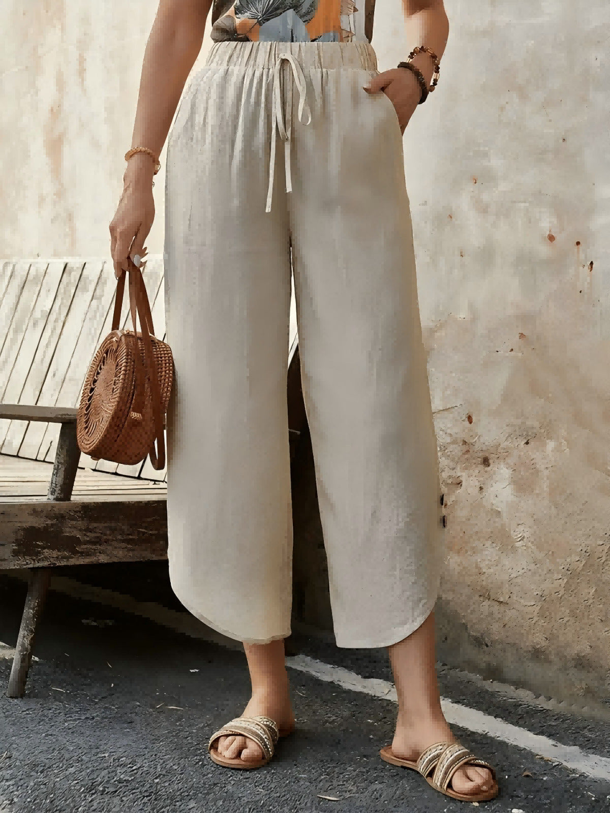 Wide linen pants for ladies Chic and Style