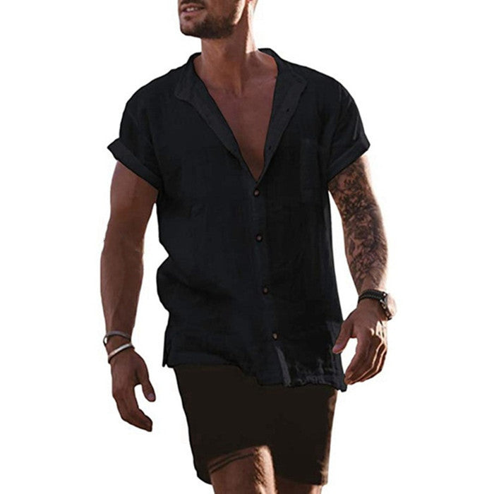 Chemise décontractée en lin pour hommes Chic und Stil