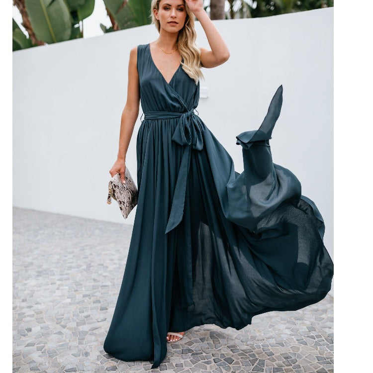 Dames Élégante Robe Maxi Chic und Stil