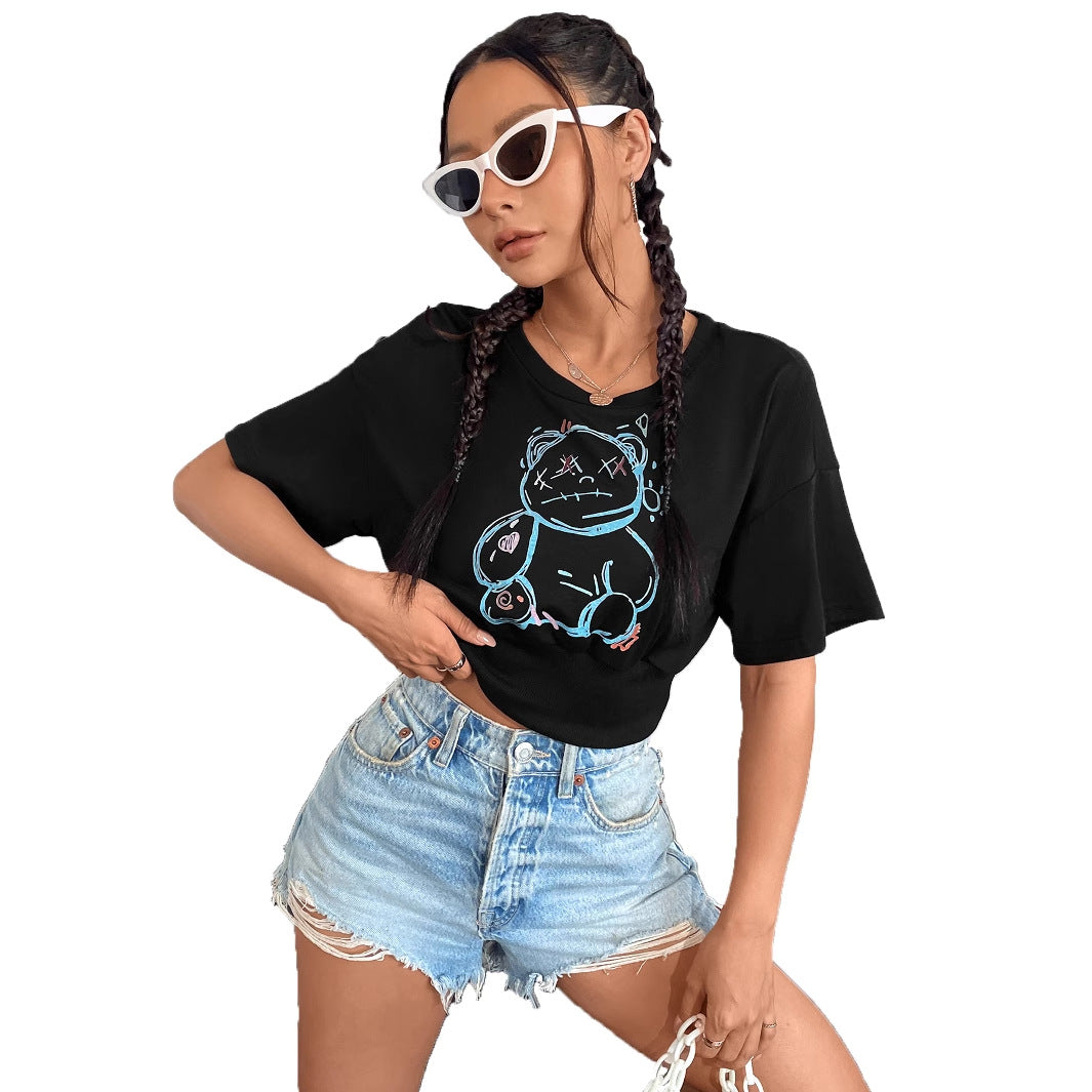 T-shirt oversized pour femmes avec design graphique en coton Chic und Stil