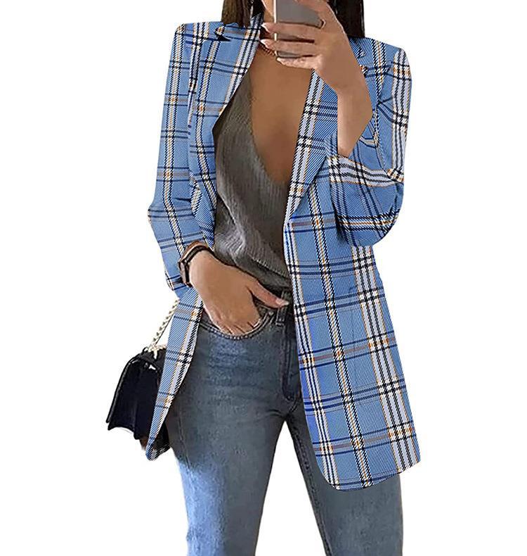 Blazers à carreaux pour femmes avec une coupe moderne et des détails décontractés Chic und Stil