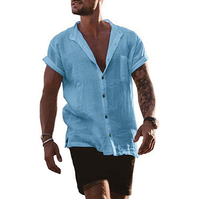 Chemise décontractée en lin pour hommes Chic und Stil