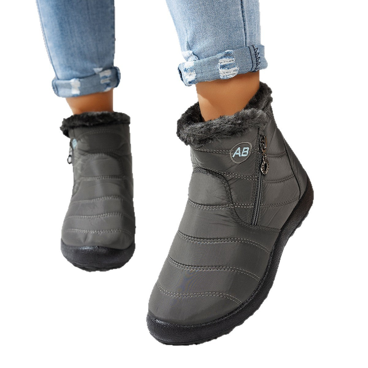 Bottes d'hiver pour femmes avec zip pratique et doublure intérieure douillette Chic und Stil