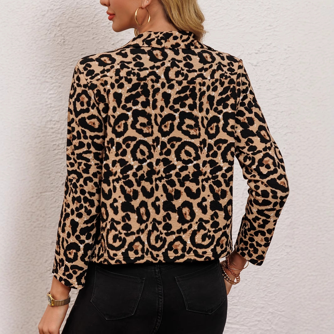 Blazer à motif animalier féminin tendance Chic und Stil