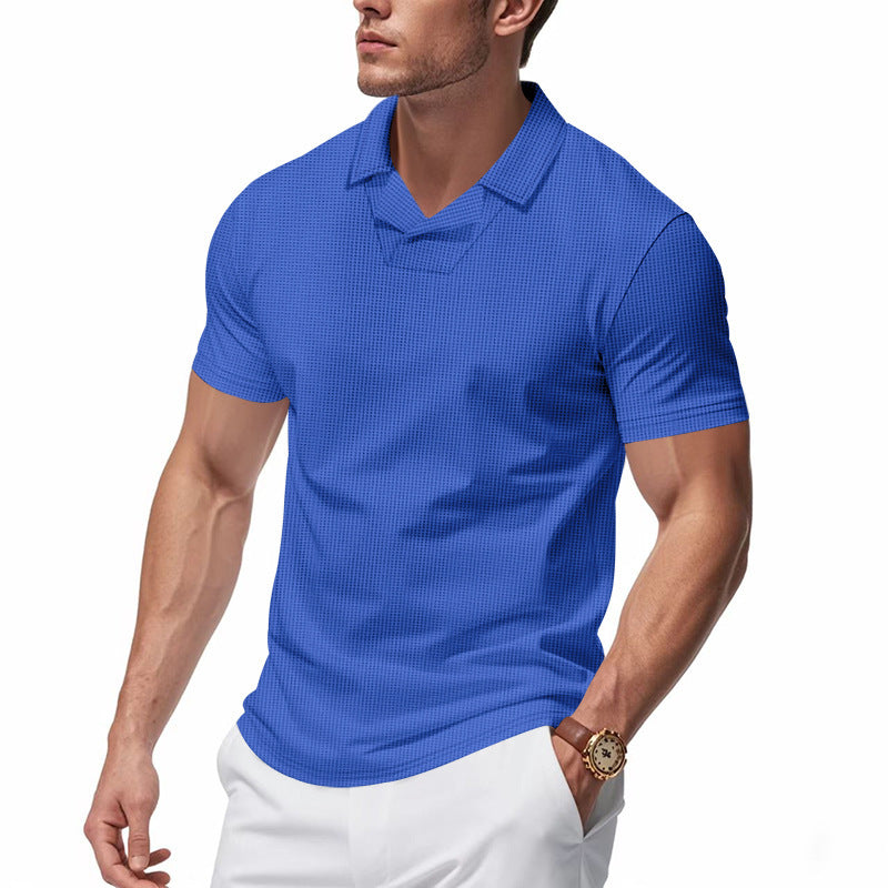 Chemise polo à manches courtes pour hommes avec design de structure moderne Chic und Stil