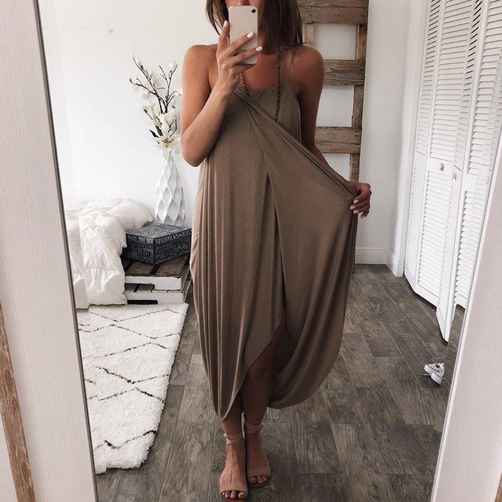 Robe maxi drapée ajustable Chic und Stil pour femmes