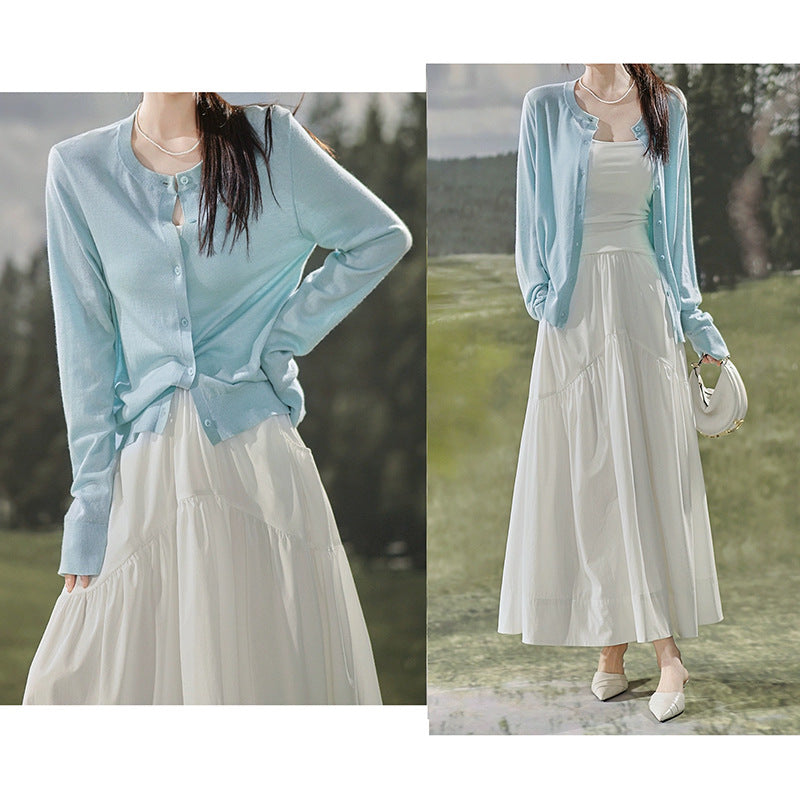 Jupe maxi fluide pour femmes avec poches Chic und Stil