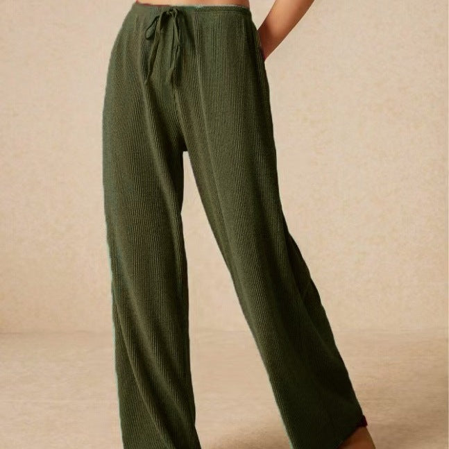 Pantalon de détente ample pour femme avec ceinture élastique et cordon de serrage Chic und Stil