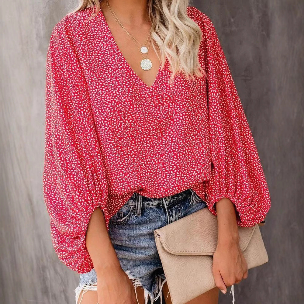 Blouse femme avec des manches larges et un motif floral Chic und Stil